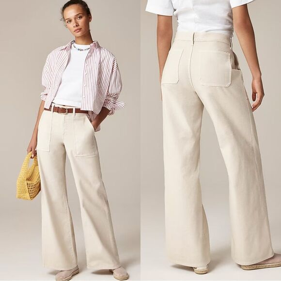 NWT J CREW Camp-pocket wide-leg pant size 36 - Picture 1 of 13